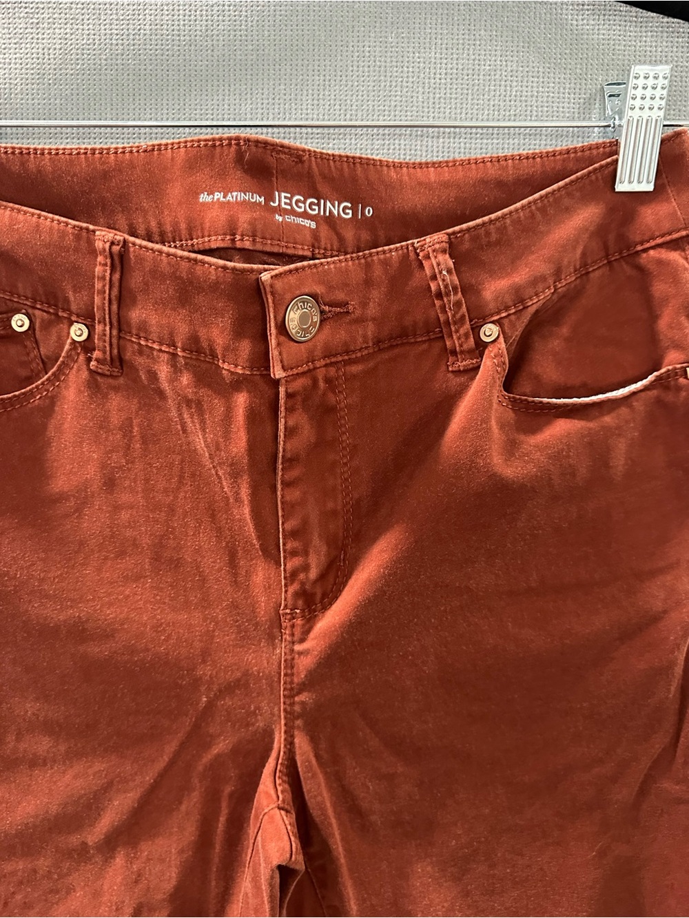 Chico's The Platinum Jegging - Rust Orange